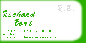 richard bori business card